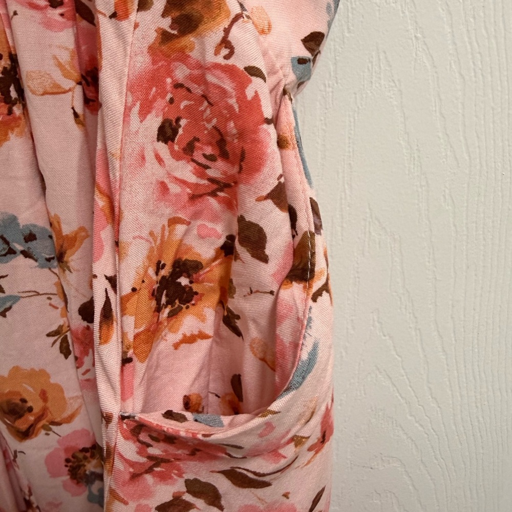 Torrid Pink Floral Maxi Dress W/Pockets Size 2 - Picture 6 of 7